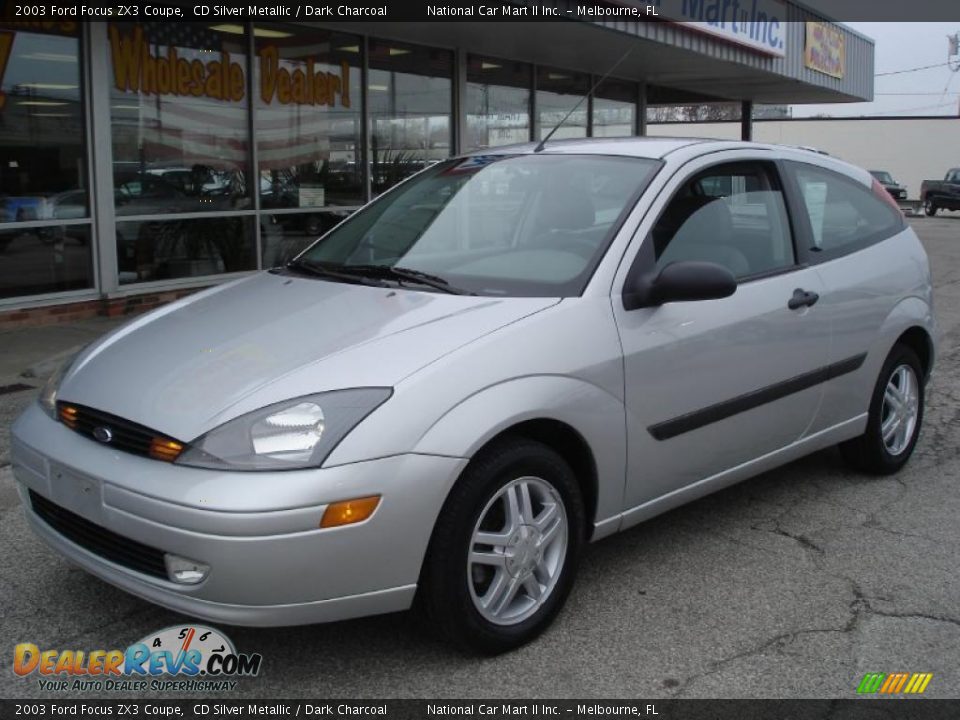 2003 Ford Focus ZX3 Coupe CD Silver Metallic / Dark Charcoal Photo #1