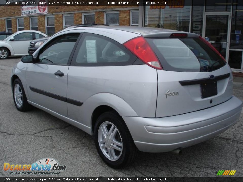 2003 Ford Focus ZX3 Coupe CD Silver Metallic / Dark Charcoal Photo #2