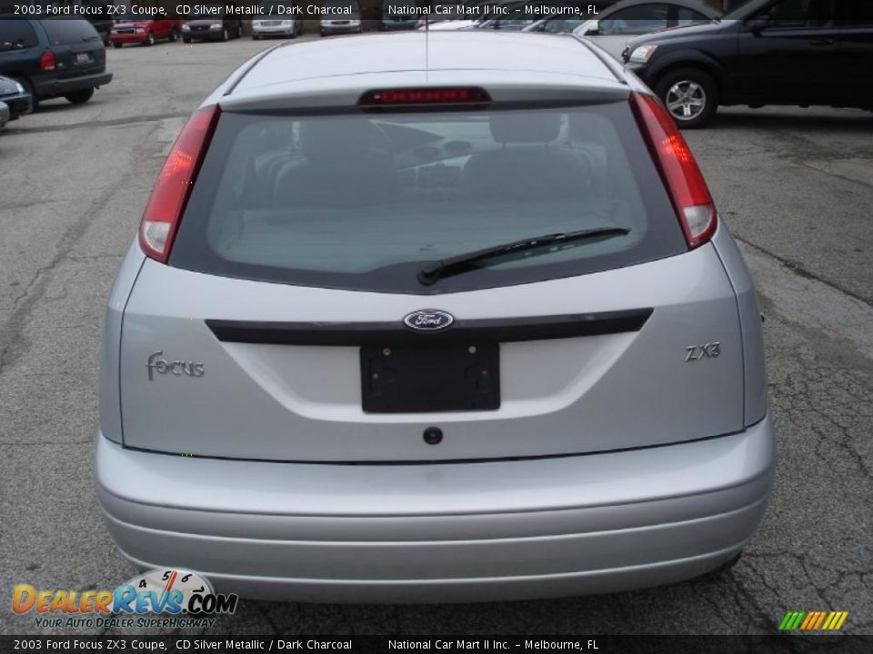 2003 Ford Focus ZX3 Coupe CD Silver Metallic / Dark Charcoal Photo #3