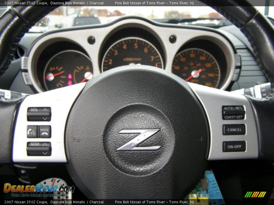 2007 Nissan 350Z Coupe Daytona Blue Metallic / Charcoal Photo #14