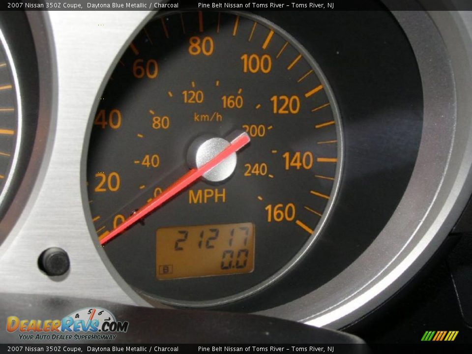 2007 Nissan 350Z Coupe Daytona Blue Metallic / Charcoal Photo #15