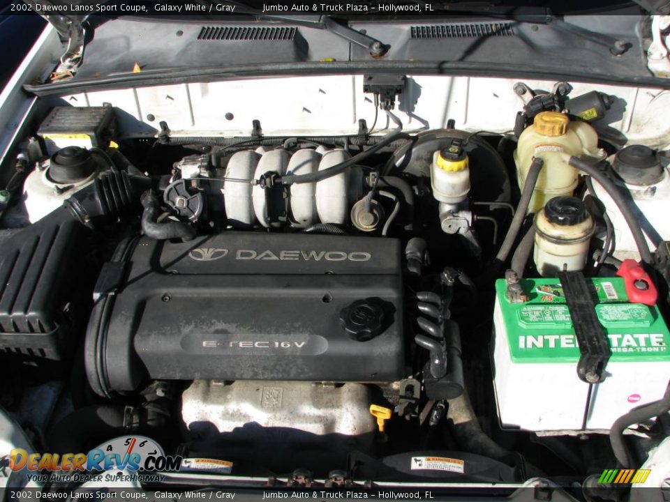 2002 Daewoo Lanos Sport Coupe 1.6 Liter DOHC 16-Valve 4 Cylinder Engine Photo #12