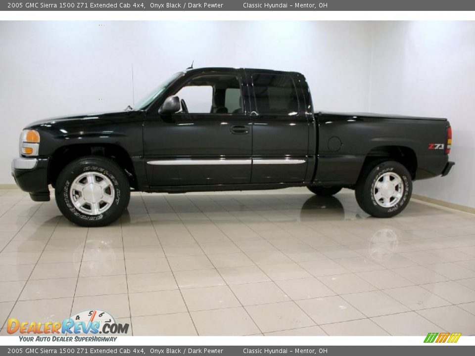 2005 GMC Sierra 1500 Z71 Extended Cab 4x4 Onyx Black / Dark Pewter Photo #4