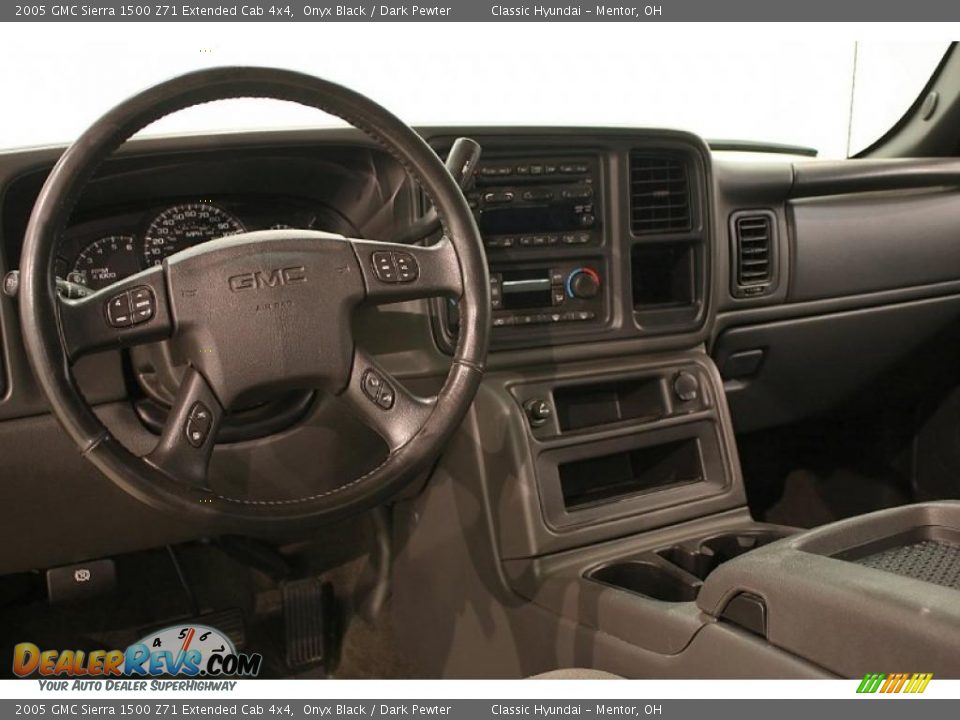 2005 GMC Sierra 1500 Z71 Extended Cab 4x4 Onyx Black / Dark Pewter Photo #12