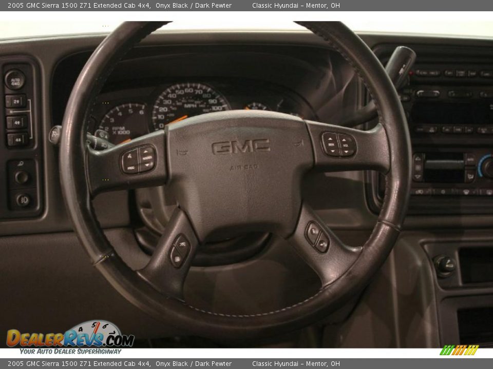 2005 GMC Sierra 1500 Z71 Extended Cab 4x4 Onyx Black / Dark Pewter Photo #13