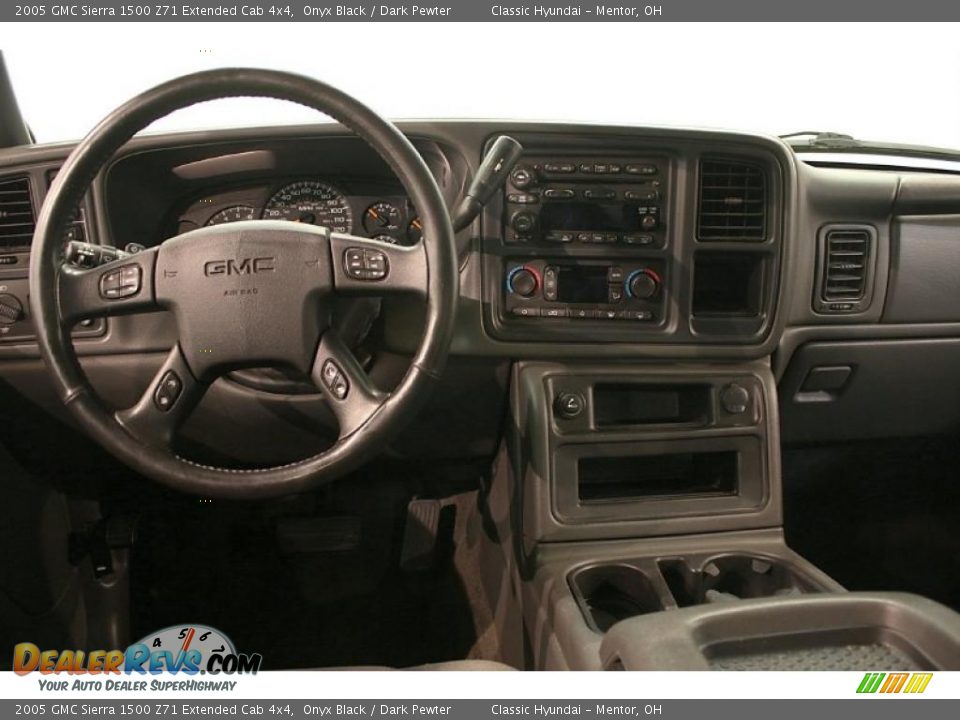 2005 GMC Sierra 1500 Z71 Extended Cab 4x4 Onyx Black / Dark Pewter Photo #23