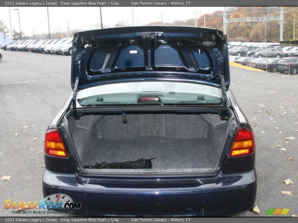 2001 Subaru Legacy L Sedan Deep Sapphire Blue Pearl / Gray Photo #7