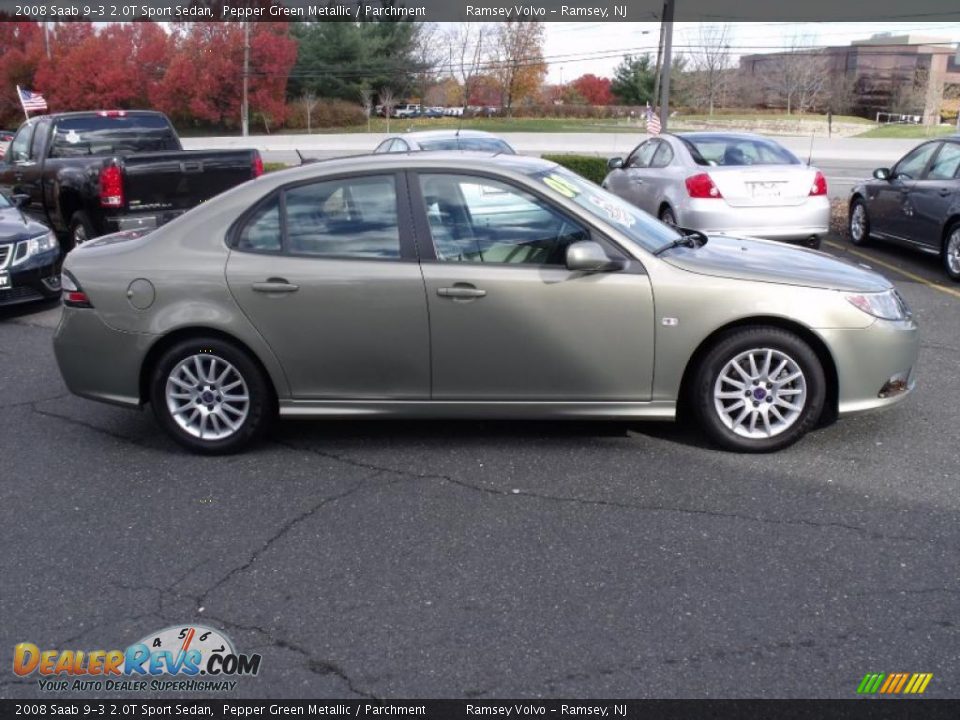 Pepper Green Metallic 2008 Saab 9-3 2.0T Sport Sedan Photo #2