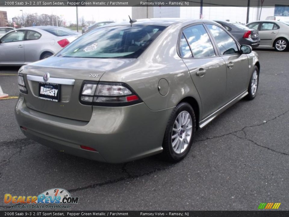 Pepper Green Metallic 2008 Saab 9-3 2.0T Sport Sedan Photo #3