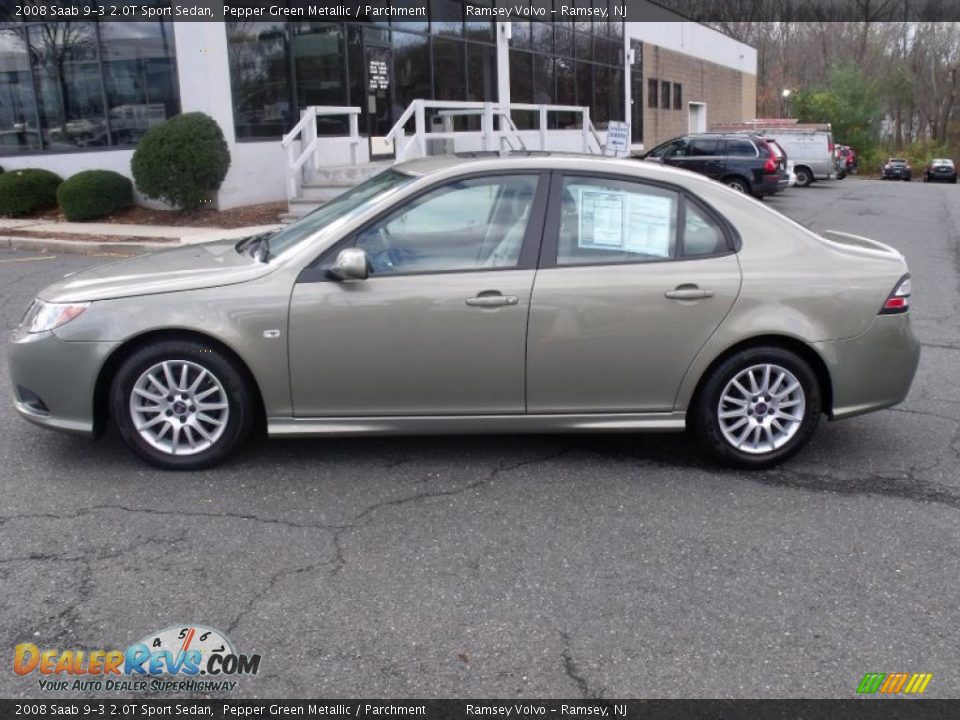 Pepper Green Metallic 2008 Saab 9-3 2.0T Sport Sedan Photo #6