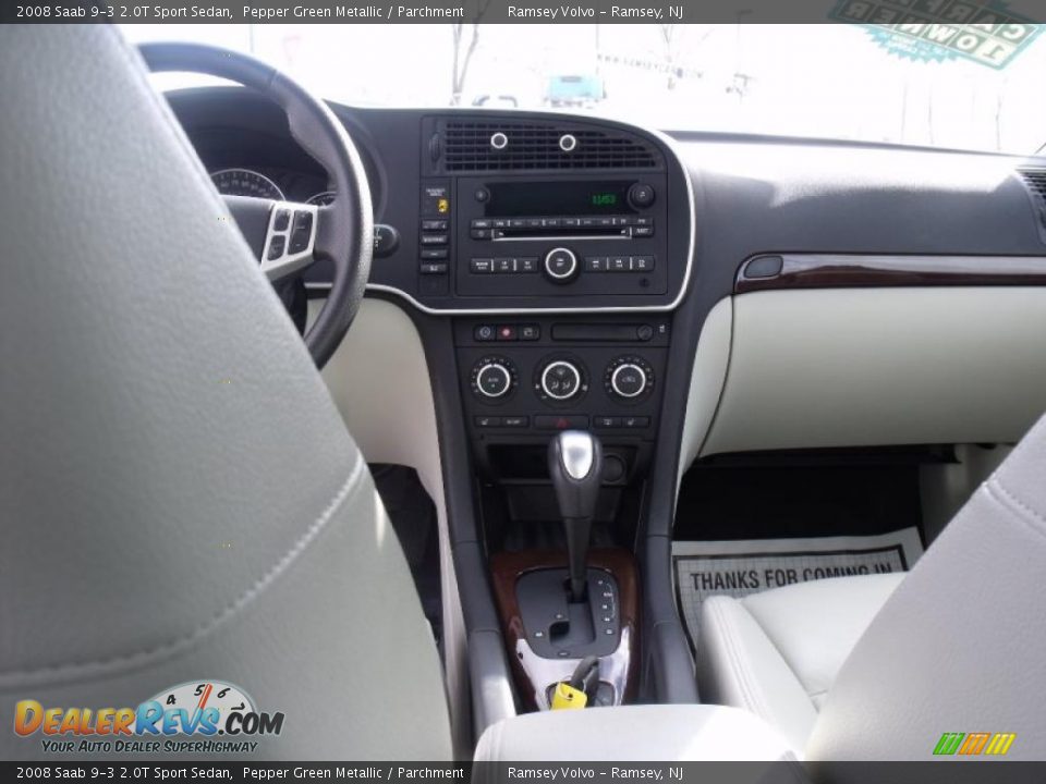 2008 Saab 9-3 2.0T Sport Sedan Pepper Green Metallic / Parchment Photo #10