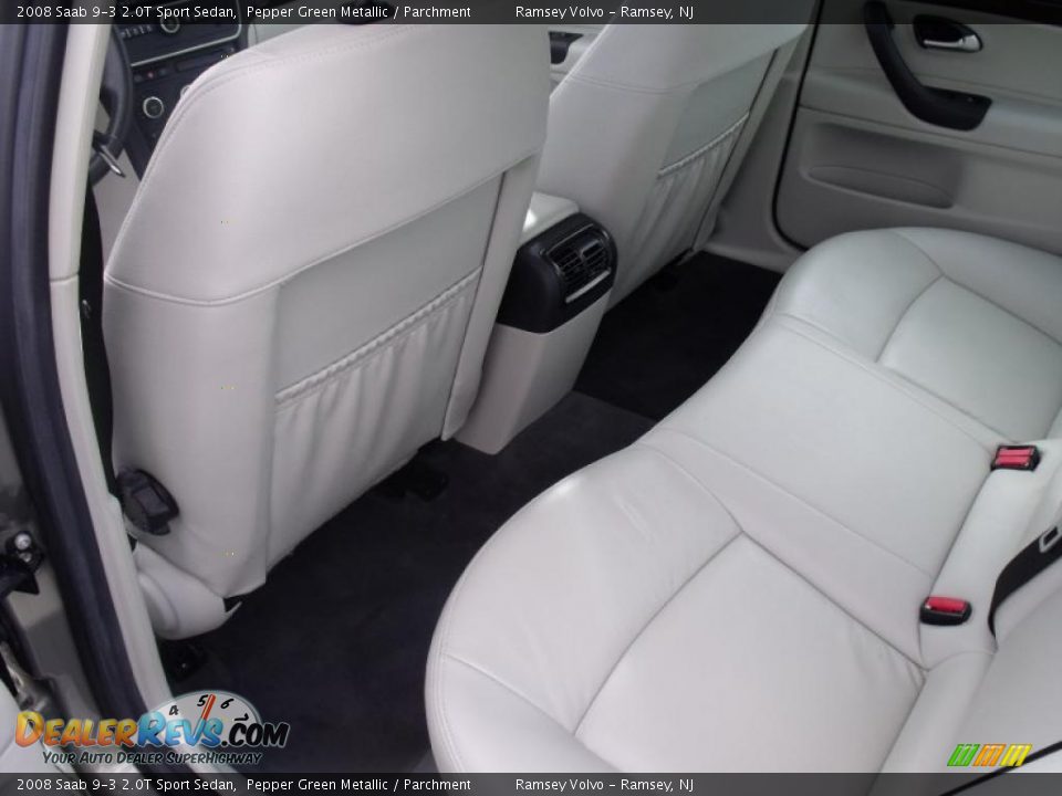 2008 Saab 9-3 2.0T Sport Sedan Pepper Green Metallic / Parchment Photo #12