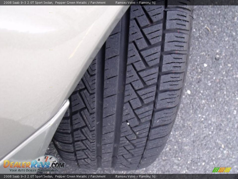2008 Saab 9-3 2.0T Sport Sedan Pepper Green Metallic / Parchment Photo #17