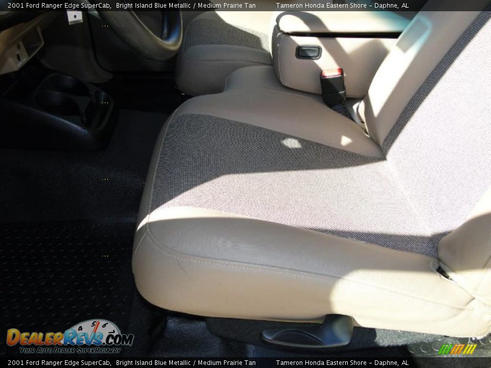 2001 Ford Ranger Edge SuperCab Bright Island Blue Metallic / Medium Prairie Tan Photo #14