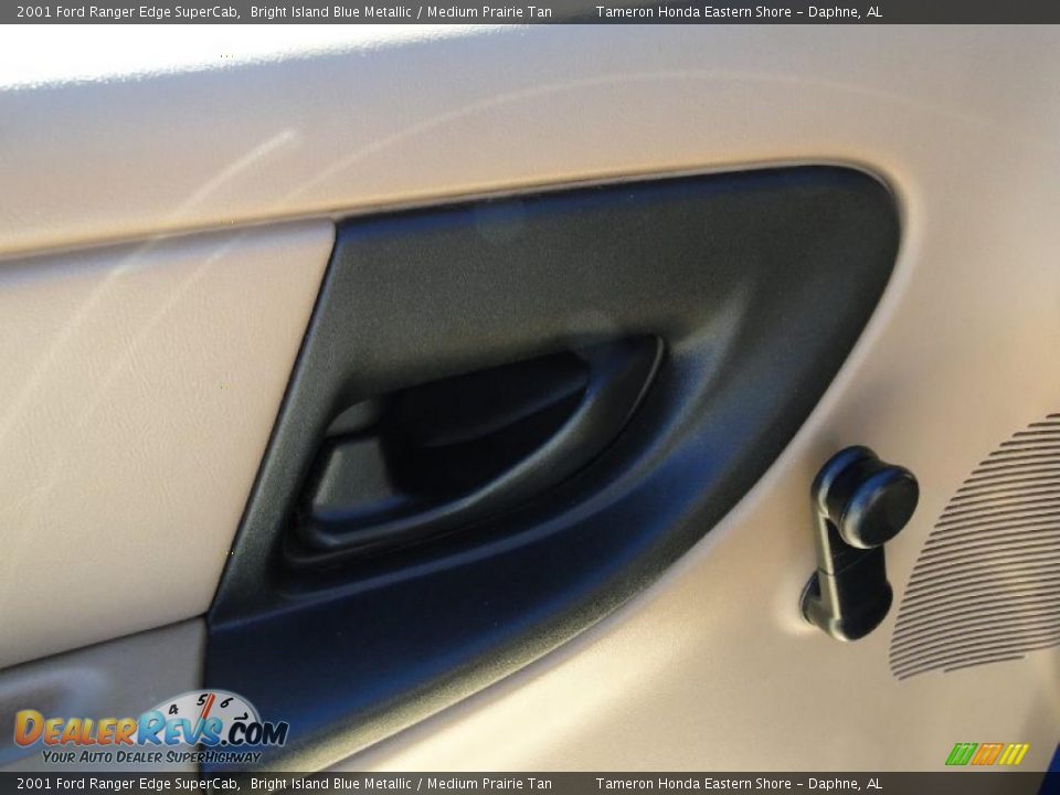 2001 Ford Ranger Edge SuperCab Bright Island Blue Metallic / Medium Prairie Tan Photo #15