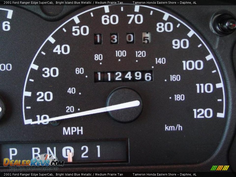 2001 Ford Ranger Edge SuperCab Bright Island Blue Metallic / Medium Prairie Tan Photo #18