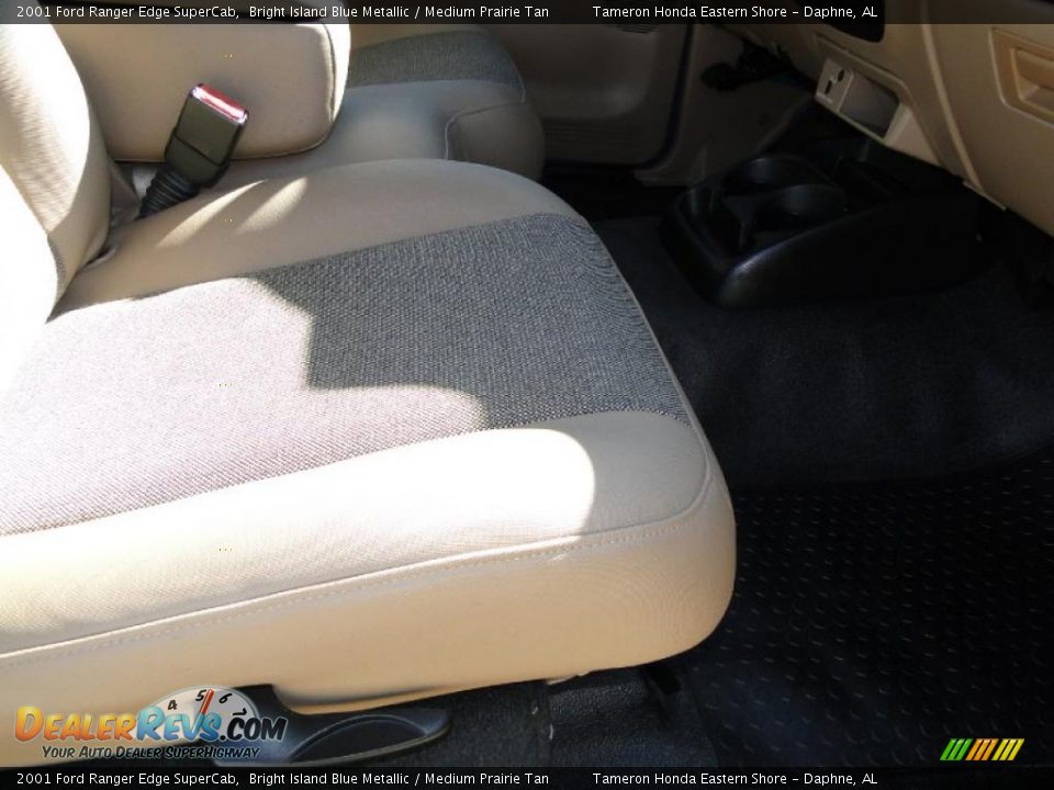 2001 Ford Ranger Edge SuperCab Bright Island Blue Metallic / Medium Prairie Tan Photo #24