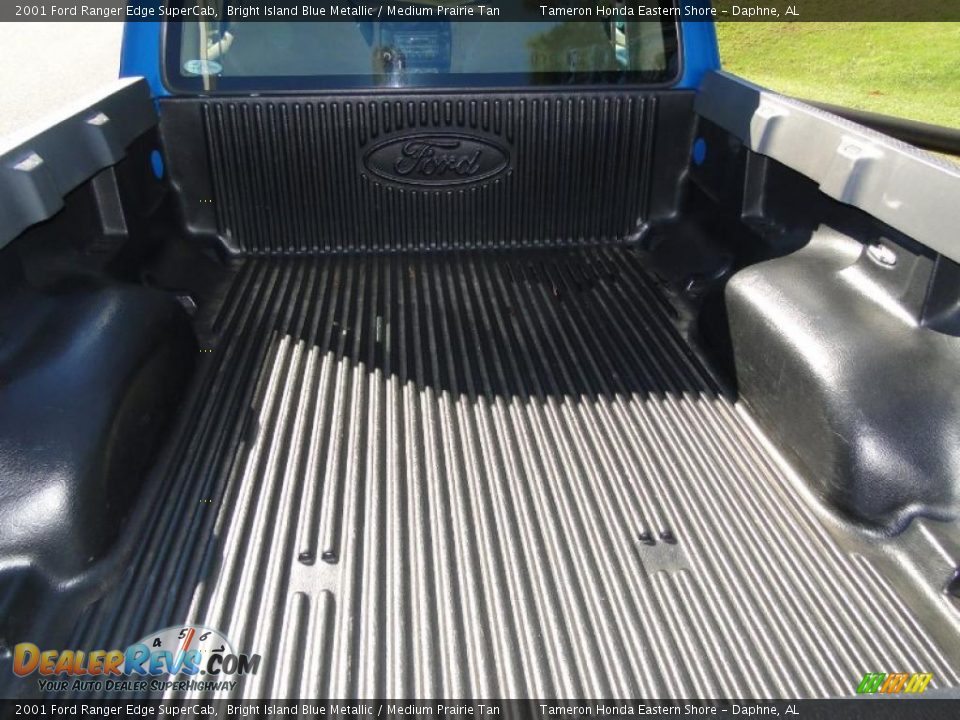 2001 Ford Ranger Edge SuperCab Bright Island Blue Metallic / Medium Prairie Tan Photo #25