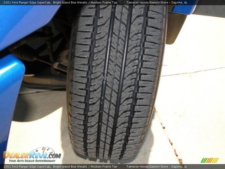 2001 Ford Ranger Edge SuperCab Bright Island Blue Metallic / Medium Prairie Tan Photo #27