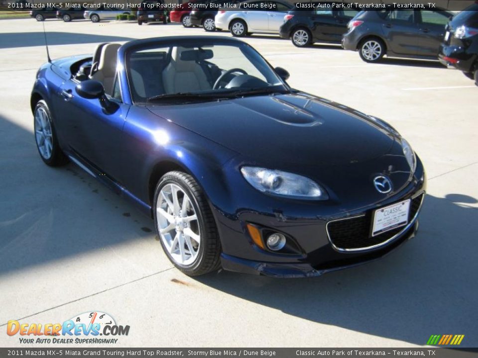 Stormy Blue Mica 2011 Mazda MX-5 Miata Grand Touring Hard Top Roadster Photo #7