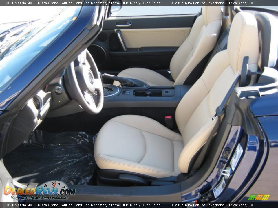Dune Beige Interior - 2011 Mazda MX-5 Miata Grand Touring Hard Top Roadster Photo #14
