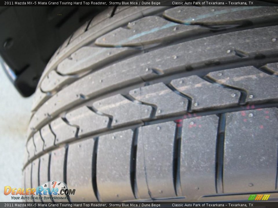 2011 Mazda MX-5 Miata Grand Touring Hard Top Roadster Stormy Blue Mica / Dune Beige Photo #19