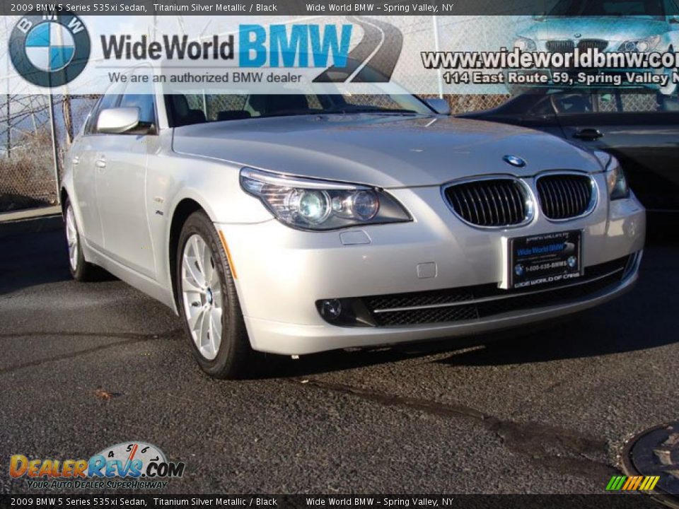 2009 BMW 5 Series 535xi Sedan Titanium Silver Metallic / Black Photo #3
