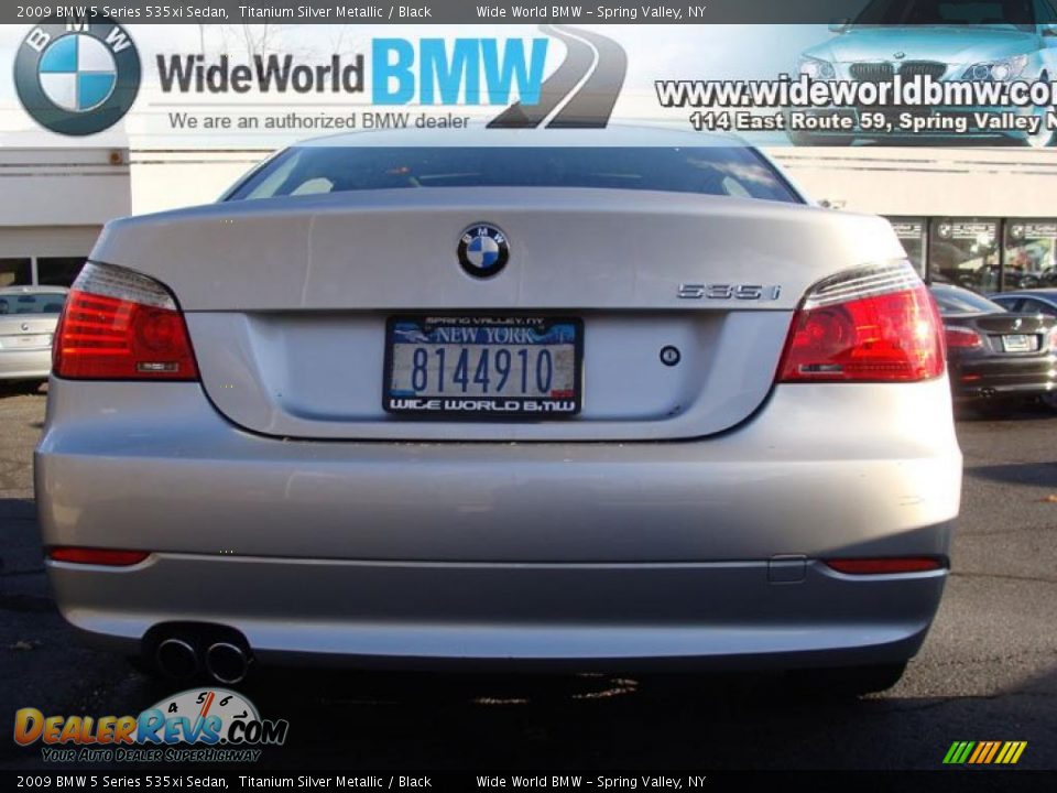 2009 BMW 5 Series 535xi Sedan Titanium Silver Metallic / Black Photo #4