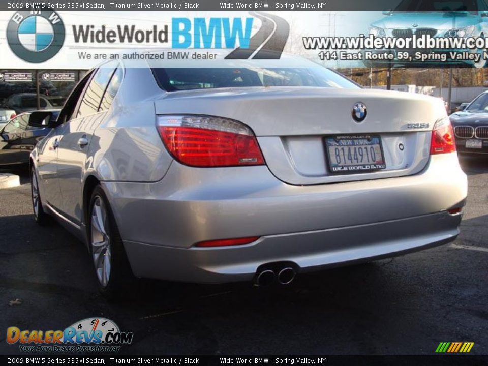 2009 BMW 5 Series 535xi Sedan Titanium Silver Metallic / Black Photo #5