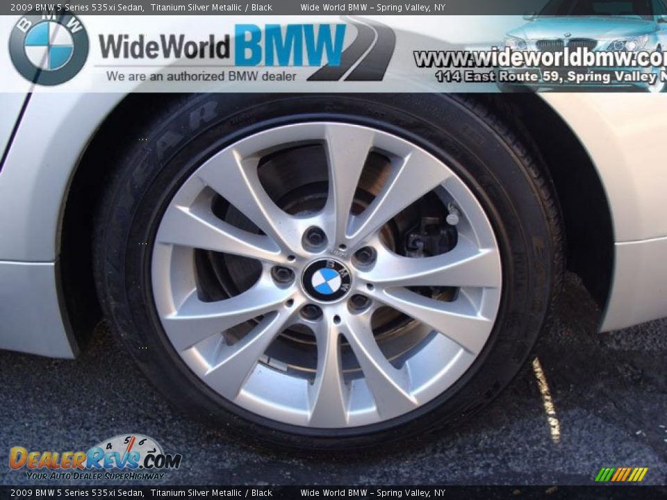 2009 BMW 5 Series 535xi Sedan Titanium Silver Metallic / Black Photo #6