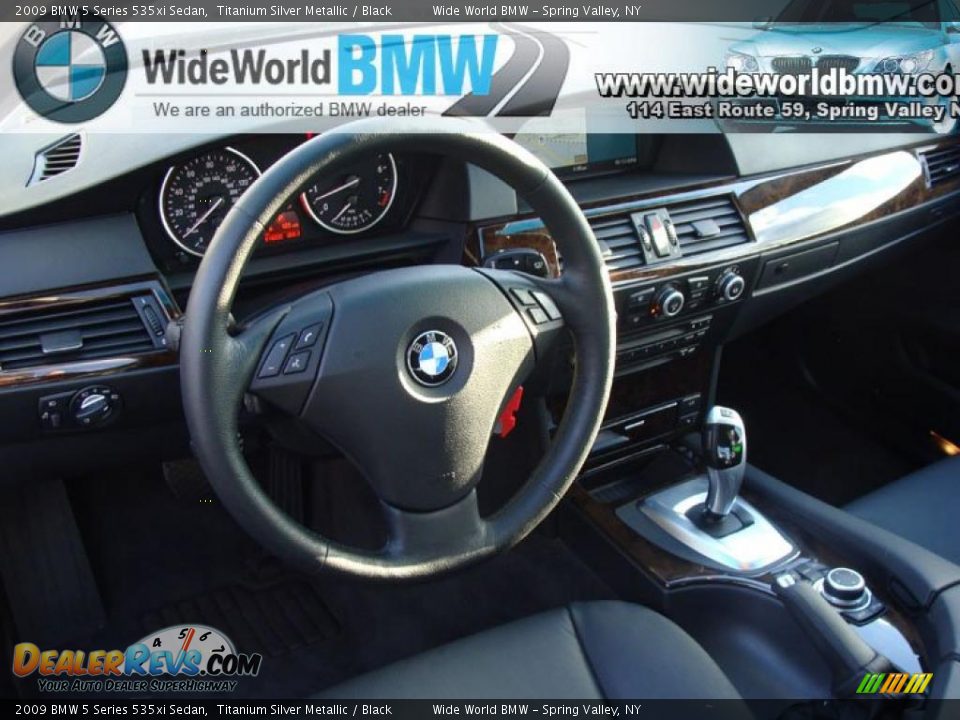2009 BMW 5 Series 535xi Sedan Titanium Silver Metallic / Black Photo #11