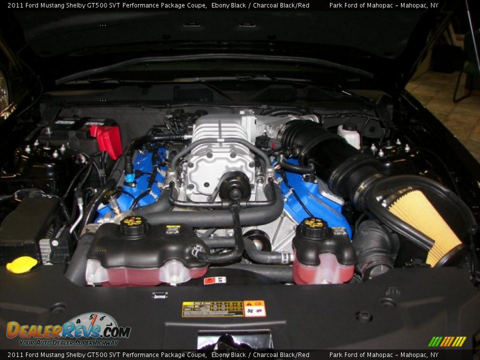 2011 Ford Mustang Shelby GT500 SVT Performance Package Coupe 5.4 Liter SVT Supercharged DOHC 32-Valve V8 Engine Photo #11