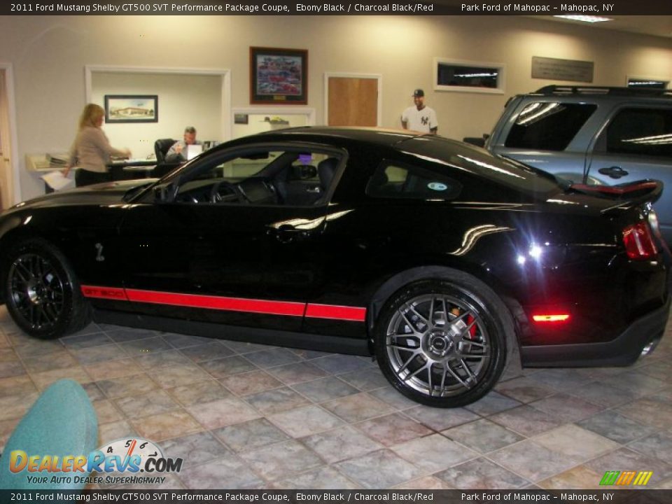 2011 Ford Mustang Shelby GT500 SVT Performance Package Coupe Ebony Black / Charcoal Black/Red Photo #17