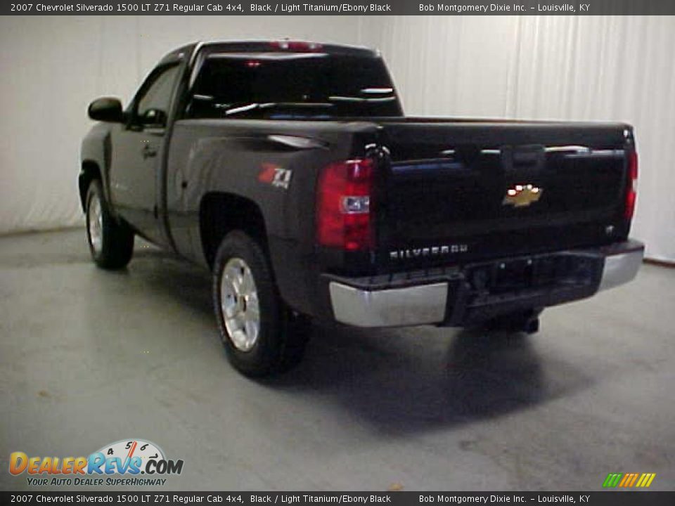 2007 Chevrolet Silverado 1500 LT Z71 Regular Cab 4x4 Black / Light Titanium/Ebony Black Photo #5
