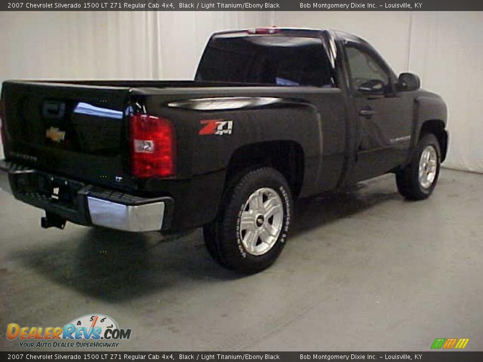 2007 Chevrolet Silverado 1500 LT Z71 Regular Cab 4x4 Black / Light Titanium/Ebony Black Photo #8