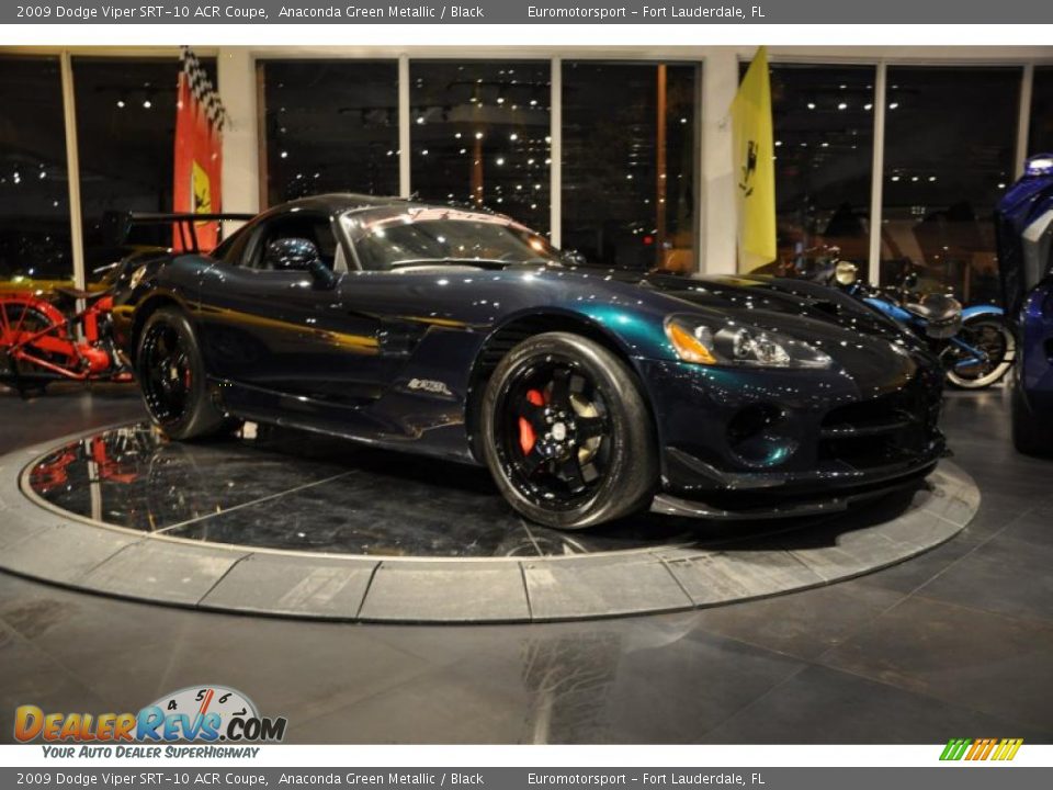 2009 Dodge Viper SRT-10 ACR Coupe Anaconda Green Metallic / Black Photo #14