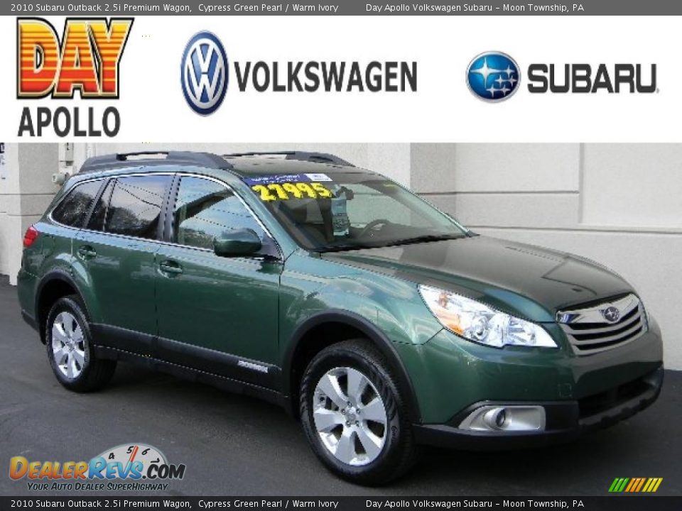 2010 Subaru Outback 2.5i Premium Wagon Cypress Green Pearl / Warm Ivory Photo #1