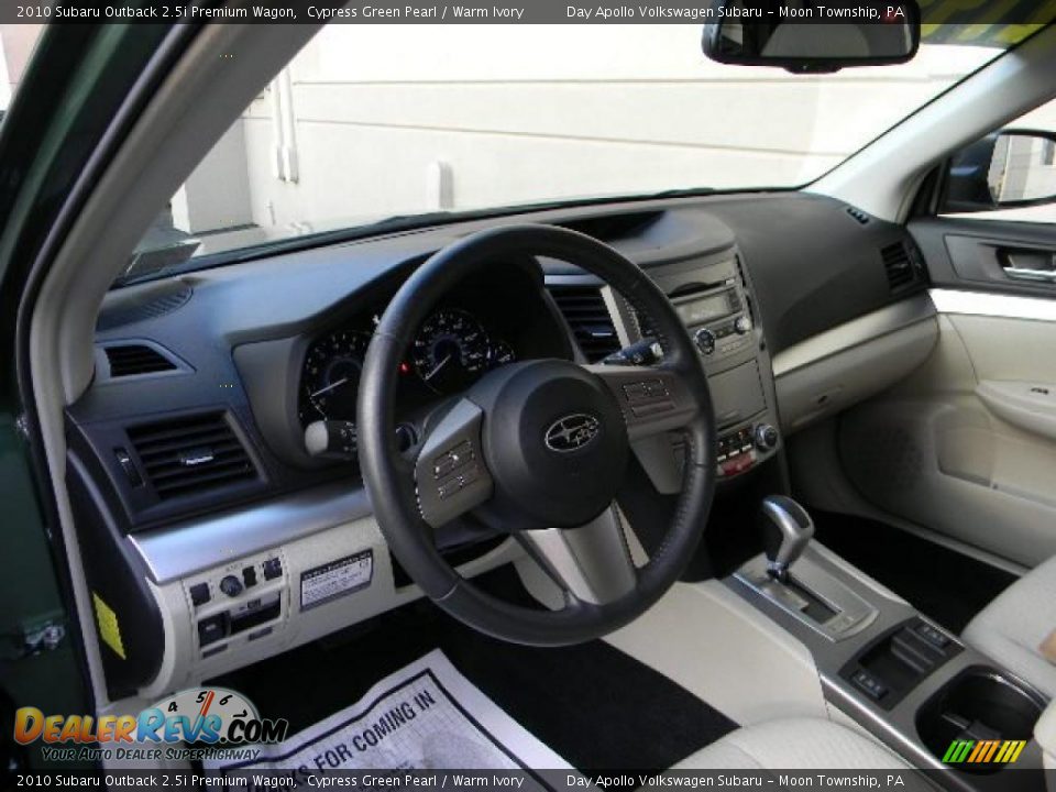 Warm Ivory Interior - 2010 Subaru Outback 2.5i Premium Wagon Photo #15