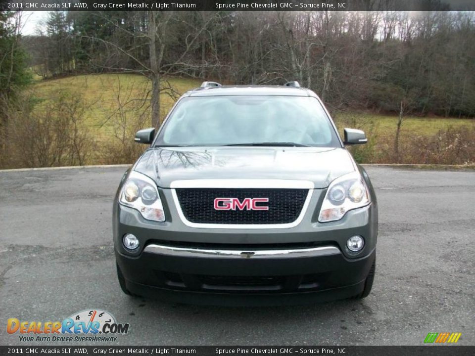 2011 GMC Acadia SLT AWD Gray Green Metallic / Light Titanium Photo #3