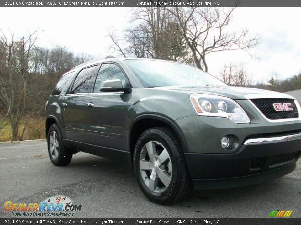 2011 GMC Acadia SLT AWD Gray Green Metallic / Light Titanium Photo #4