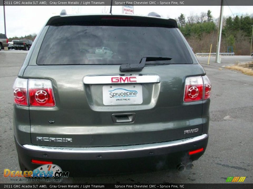 2011 GMC Acadia SLT AWD Gray Green Metallic / Light Titanium Photo #7