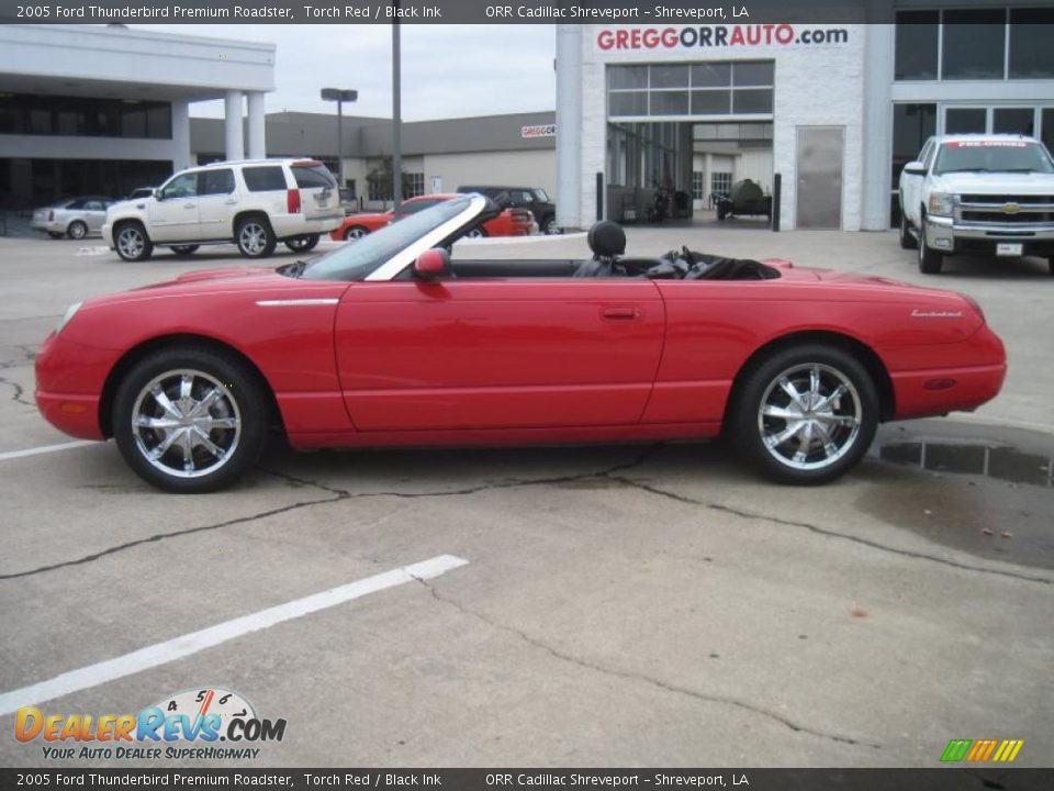 2005 Ford Thunderbird Premium Roadster Torch Red / Black Ink Photo #3