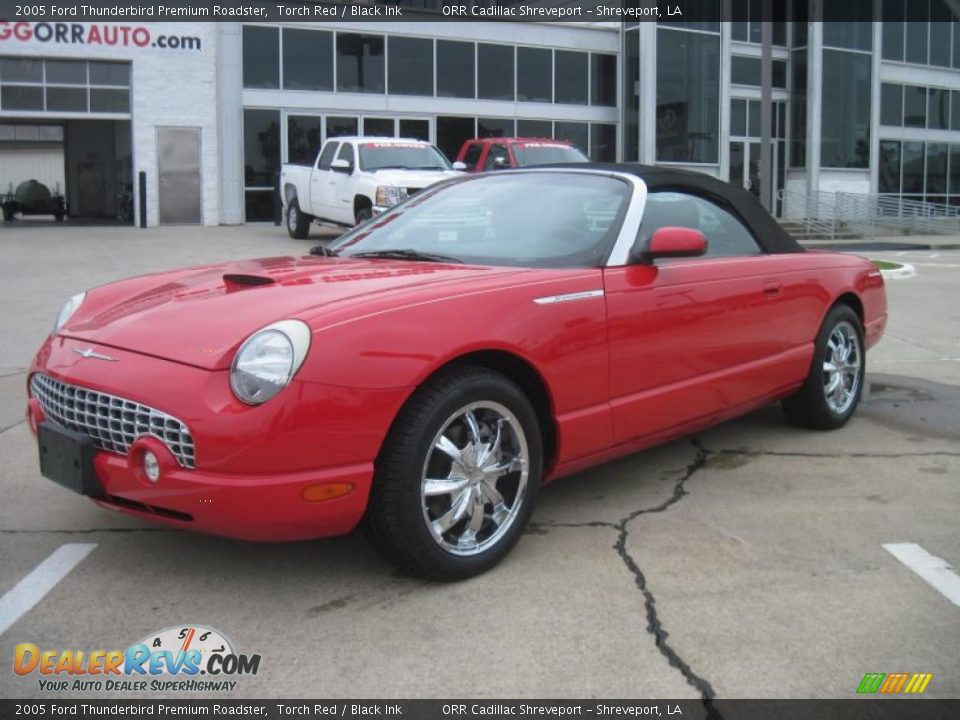 2005 Ford Thunderbird Premium Roadster Torch Red / Black Ink Photo #13