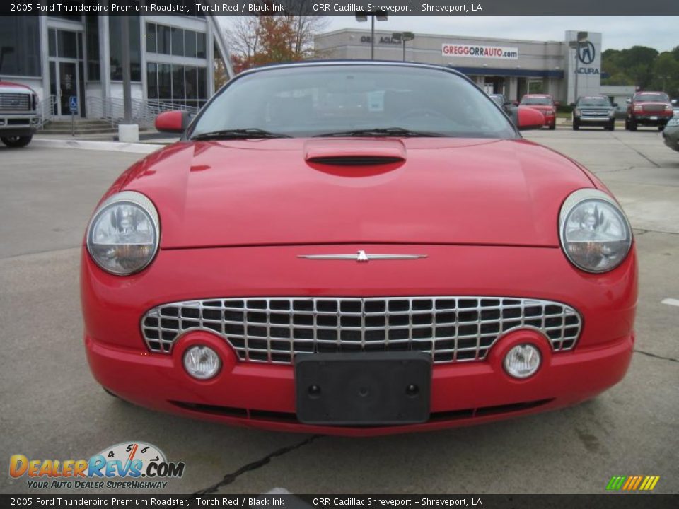 2005 Ford Thunderbird Premium Roadster Torch Red / Black Ink Photo #17