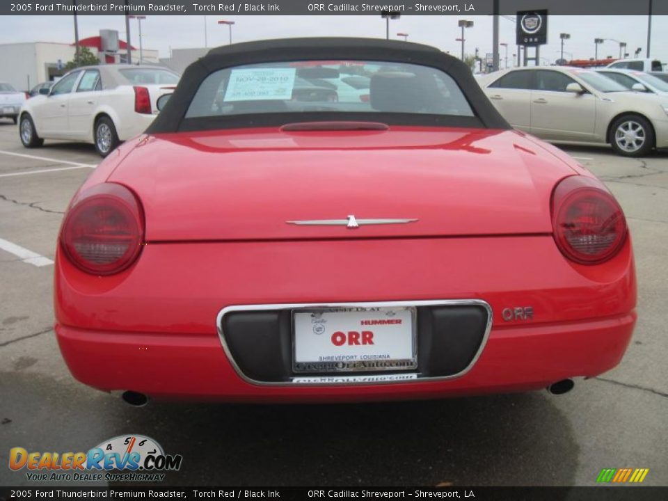 2005 Ford Thunderbird Premium Roadster Torch Red / Black Ink Photo #18