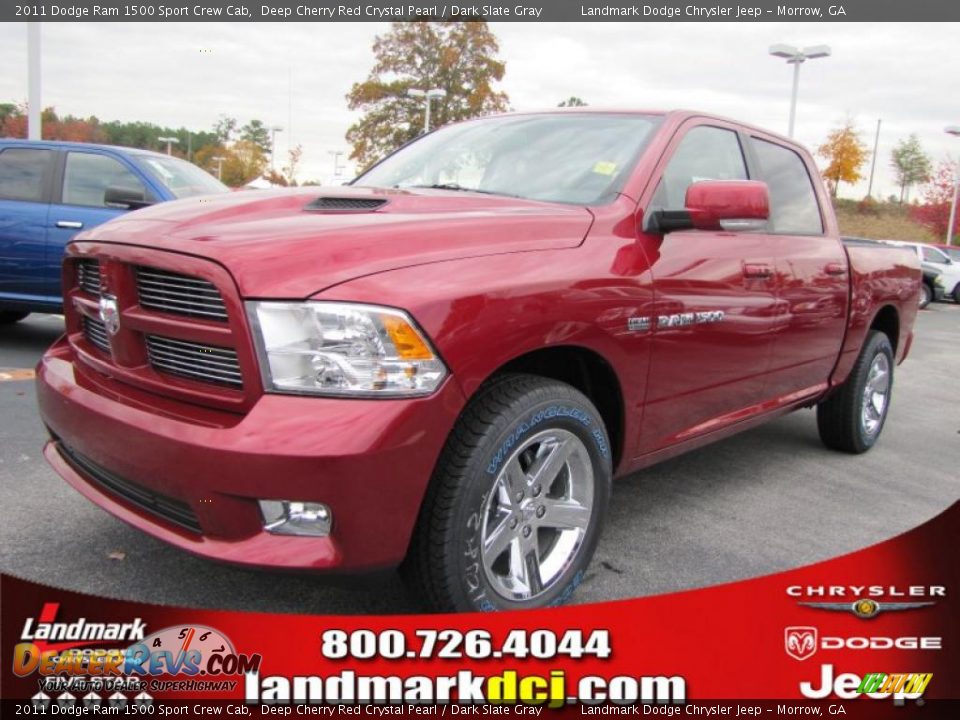 2011 Dodge Ram 1500 Sport Crew Cab Deep Cherry Red Crystal Pearl / Dark Slate Gray Photo #1