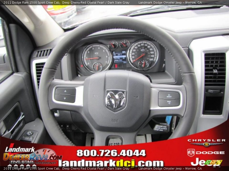2011 Dodge Ram 1500 Sport Crew Cab Deep Cherry Red Crystal Pearl / Dark Slate Gray Photo #11