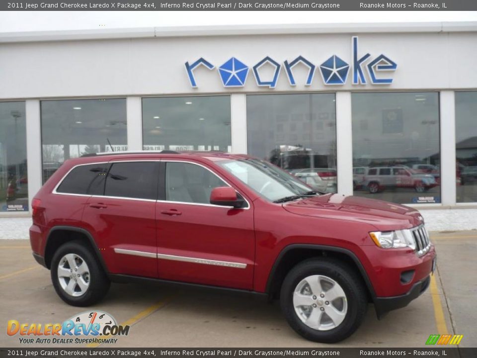 2011 Jeep Grand Cherokee Laredo X Package 4x4 Inferno Red Crystal Pearl / Dark Graystone/Medium Graystone Photo #1
