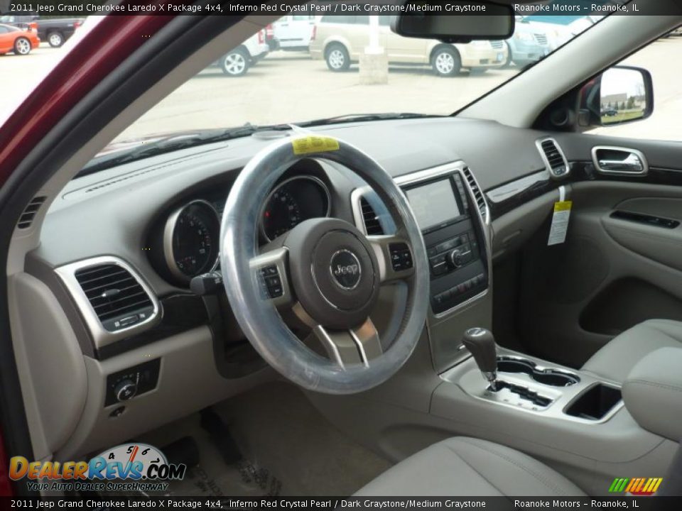 2011 Jeep Grand Cherokee Laredo X Package 4x4 Inferno Red Crystal Pearl / Dark Graystone/Medium Graystone Photo #4