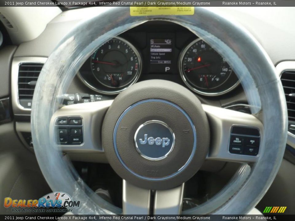 2011 Jeep Grand Cherokee Laredo X Package 4x4 Inferno Red Crystal Pearl / Dark Graystone/Medium Graystone Photo #10